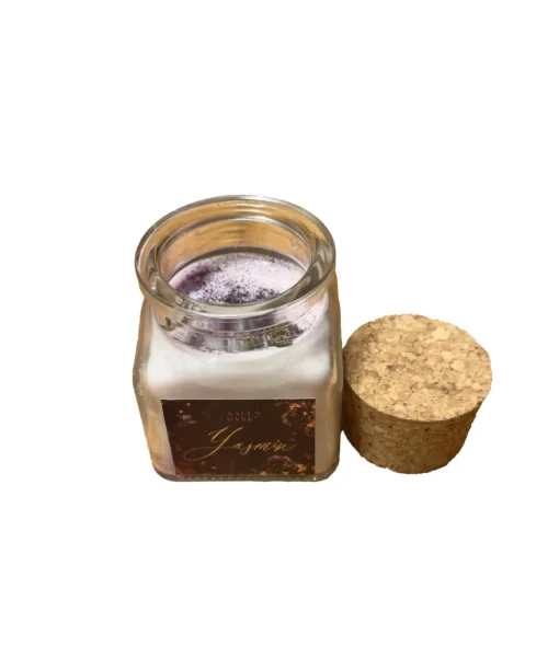 Korkenglaskerze Yasmin vorne